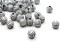 30 11mm Black and White Volleyball Round Plastic Sports Beads